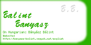 balint banyasz business card